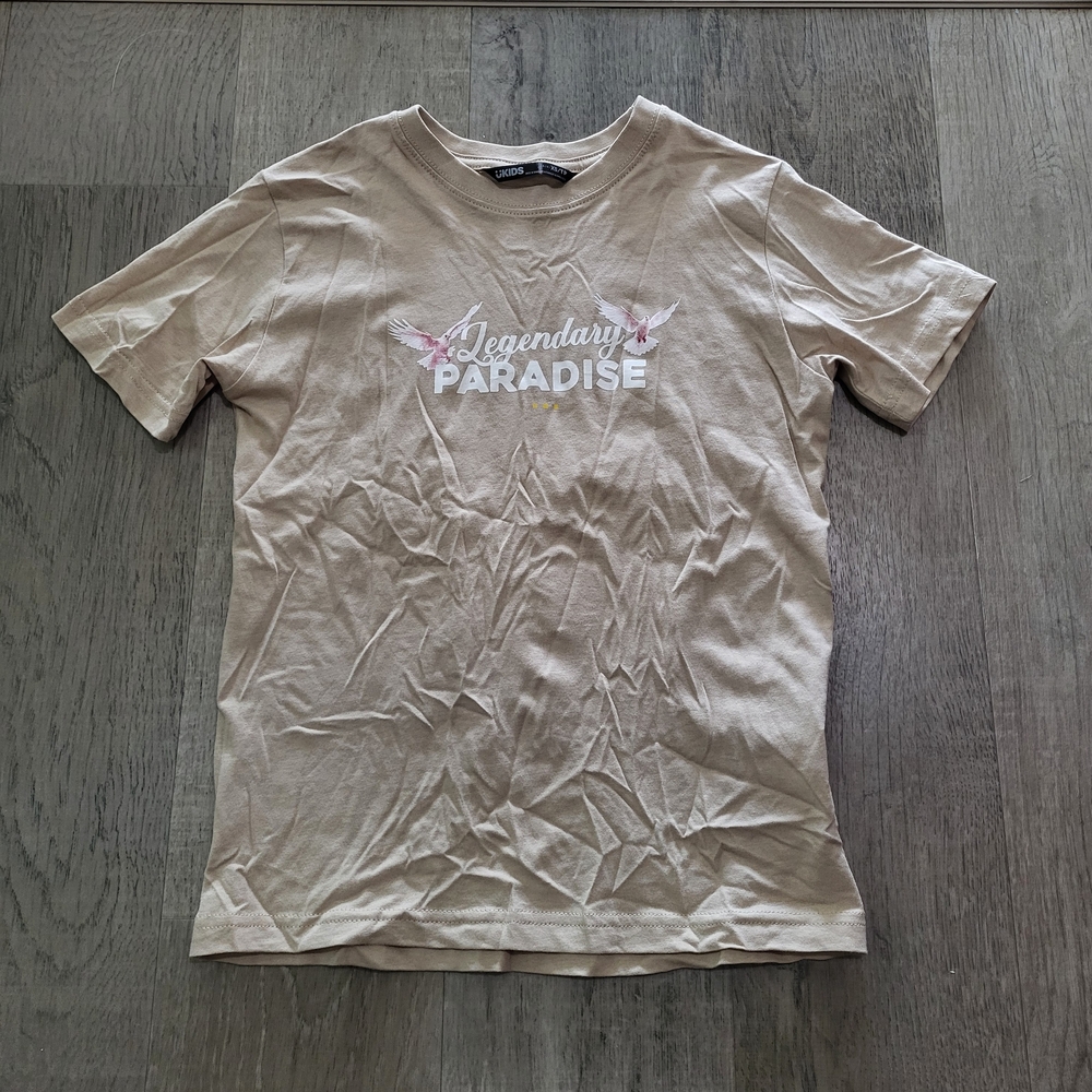 Legendary Paradise Beige T-Shirt, Ukids, Urban Planet, Kids Size 5/6